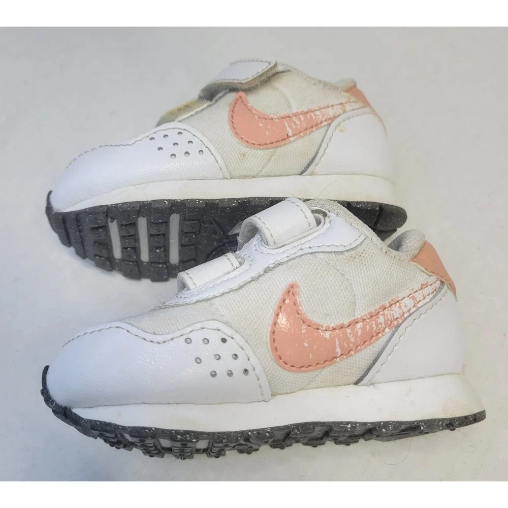 Nike MD Valiant TD Infant Sneakers White Peach Rainbow‎ DM1272-100 Size 3C